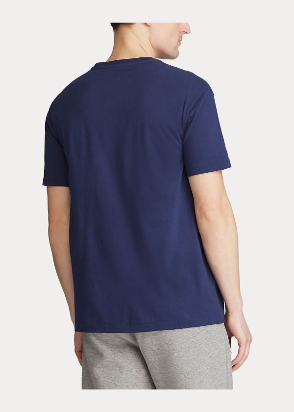 Ralph Lauren Classic Fit Logo T-Shirt Tmavě Blankyt | LYAU2rvf