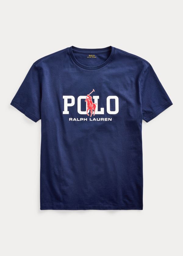 Ralph Lauren Classic Fit Logo T-Shirt Tmavě Blankyt | LYAU2rvf