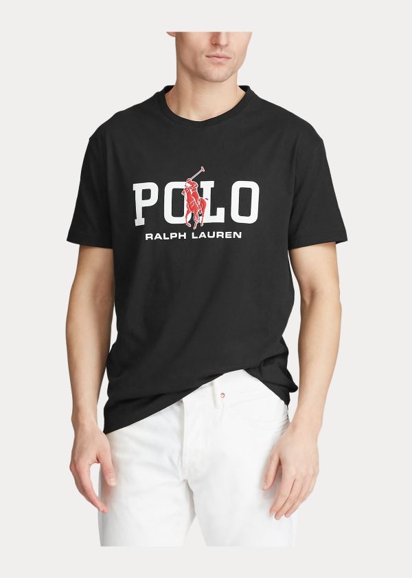 Ralph Lauren Classic Fit Logo T-Shirt Černé | jVM1P5gF
