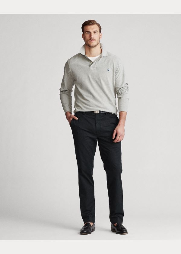 Ralph Lauren Classic Fit Long-Sleeve Polo Šedé | Clt04Fhy