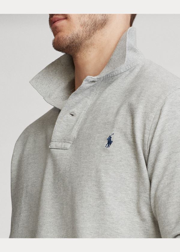 Ralph Lauren Classic Fit Long-Sleeve Polo Šedé | Clt04Fhy