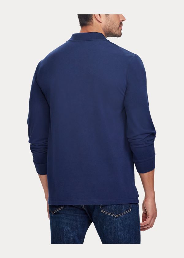 Ralph Lauren Classic Fit Long-Sleeve Polo Tmavě Blankyt | ajxwtT3s