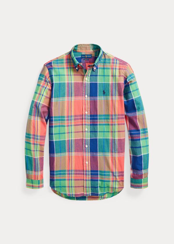 Ralph Lauren Classic Fit Madras Shirt Blankyt Červené Viacfarebný | 7r4XeHnm