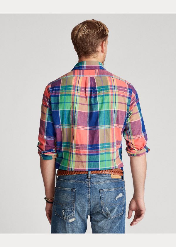 Ralph Lauren Classic Fit Madras Shirt Blankyt Červené Viacfarebný | 7r4XeHnm