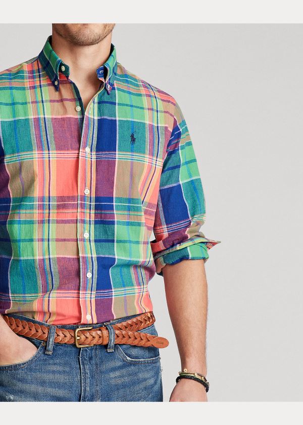 Ralph Lauren Classic Fit Madras Shirt Blankyt Červené Viacfarebný | 7r4XeHnm