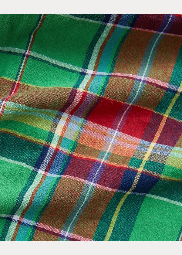 Ralph Lauren Classic Fit Madras Shirt Zelene Červené Viacfarebný | nlfckgzD
