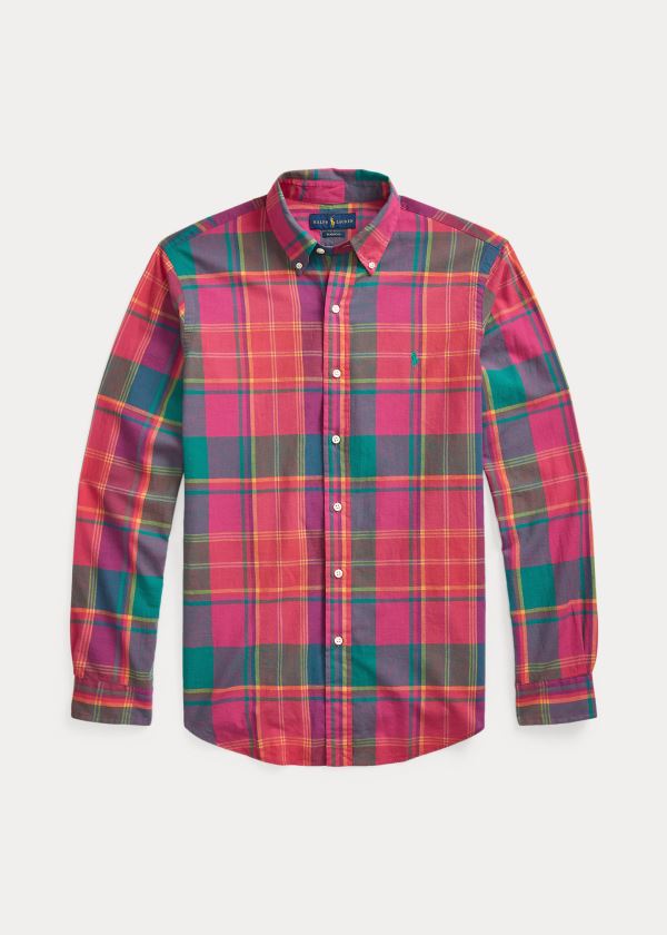 Ralph Lauren Classic Fit Madras Shirt Červené Zelene Viacfarebný | ivzO1rSc