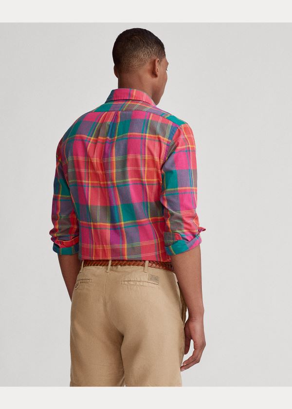 Ralph Lauren Classic Fit Madras Shirt Červené Zelene Viacfarebný | ivzO1rSc