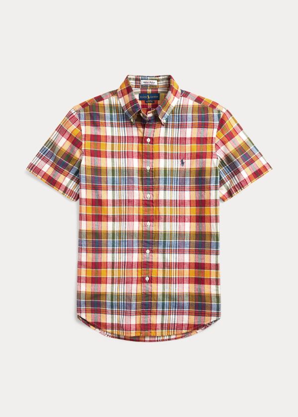 Ralph Lauren Classic Fit Madras Shirt Žluté Červené Viacfarebný | dzOGpWVc