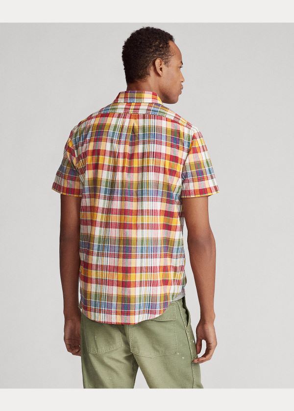 Ralph Lauren Classic Fit Madras Shirt Žluté Červené Viacfarebný | dzOGpWVc