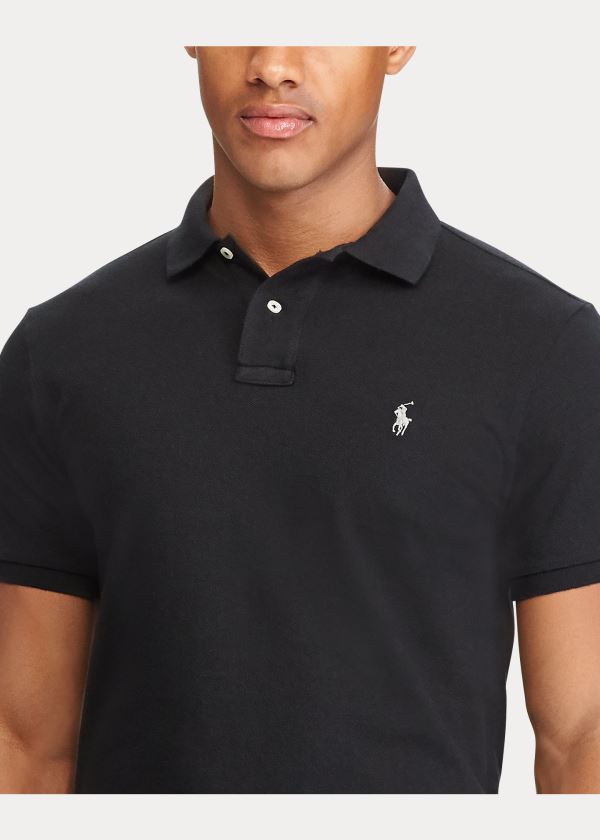 Ralph Lauren Classic Fit Mesh Polo Shirt Černé | 059Zx1xO