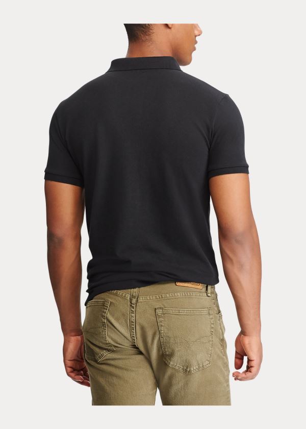 Ralph Lauren Classic Fit Mesh Polo Shirt Černé | 059Zx1xO