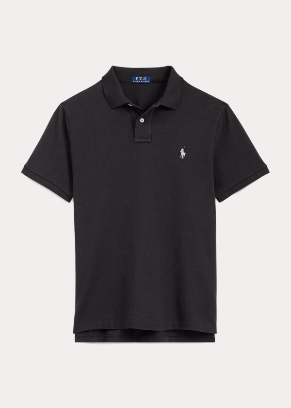 Ralph Lauren Classic Fit Mesh Polo Shirt Černé | 059Zx1xO