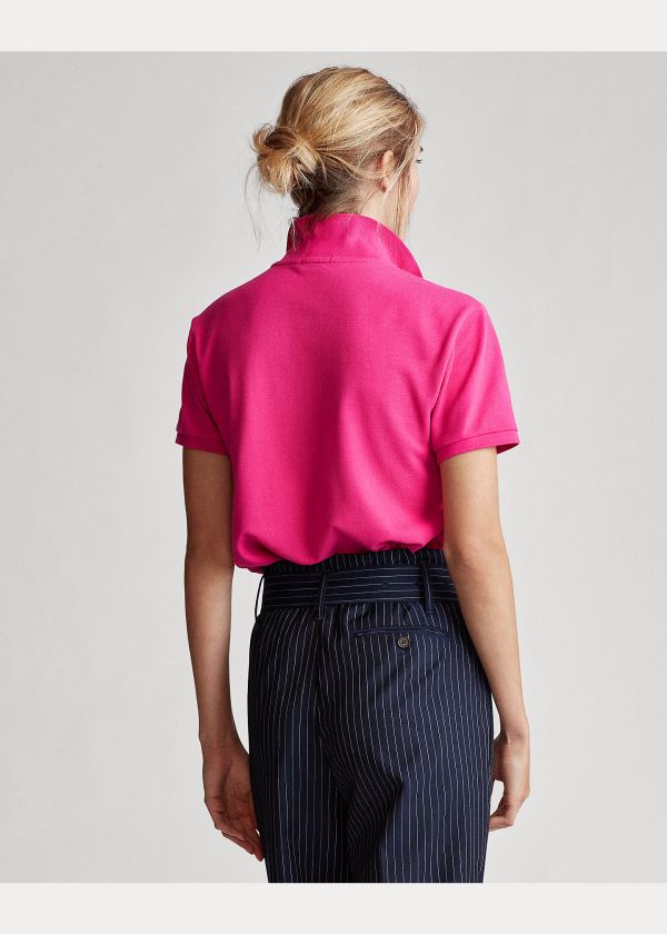 Ralph Lauren Classic Fit Mesh Polo Shirt Tmavě Růžové | IiS1piTj