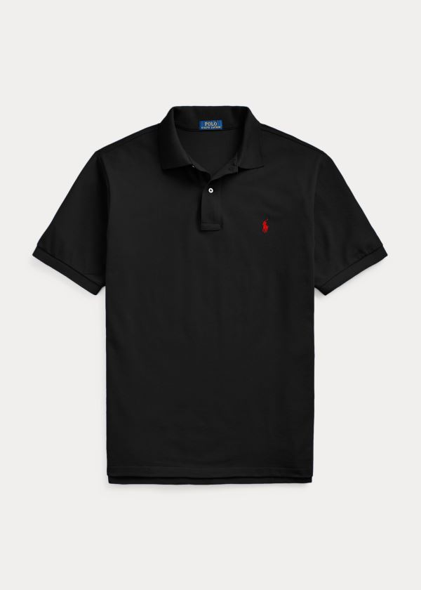 Ralph Lauren Classic Fit Mesh Polo Shirt Černé Červené | JMA4lzXQ