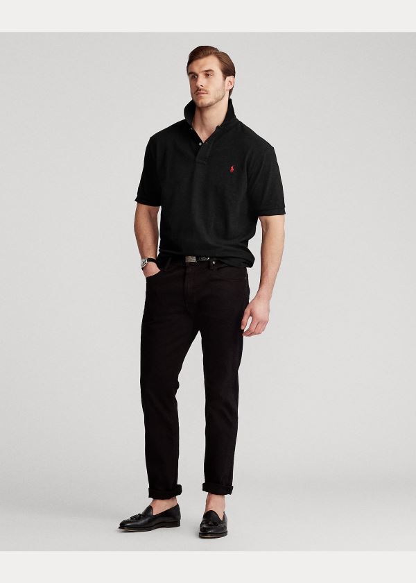 Ralph Lauren Classic Fit Mesh Polo Shirt Černé Červené | JMA4lzXQ