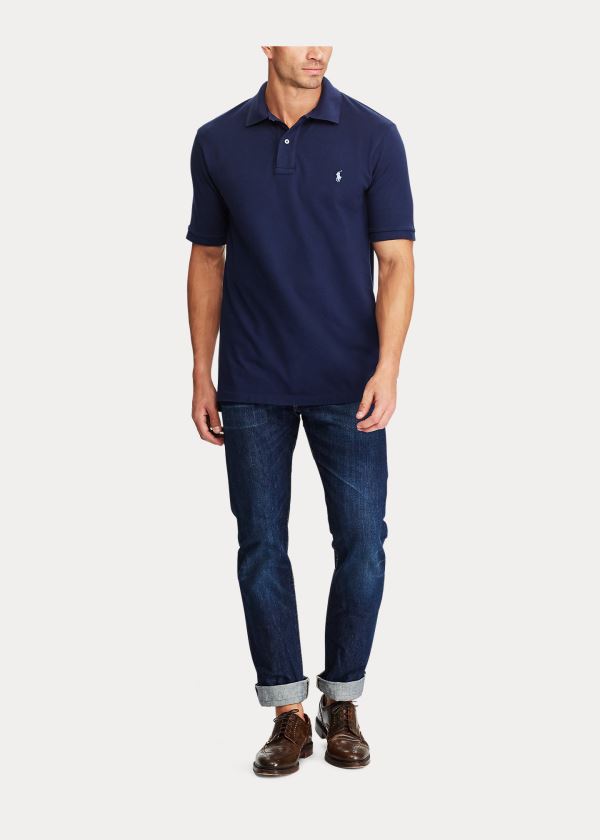 Ralph Lauren Classic Fit Mesh Polo Shirt Tmavě Blankyt | KRMNqGKO