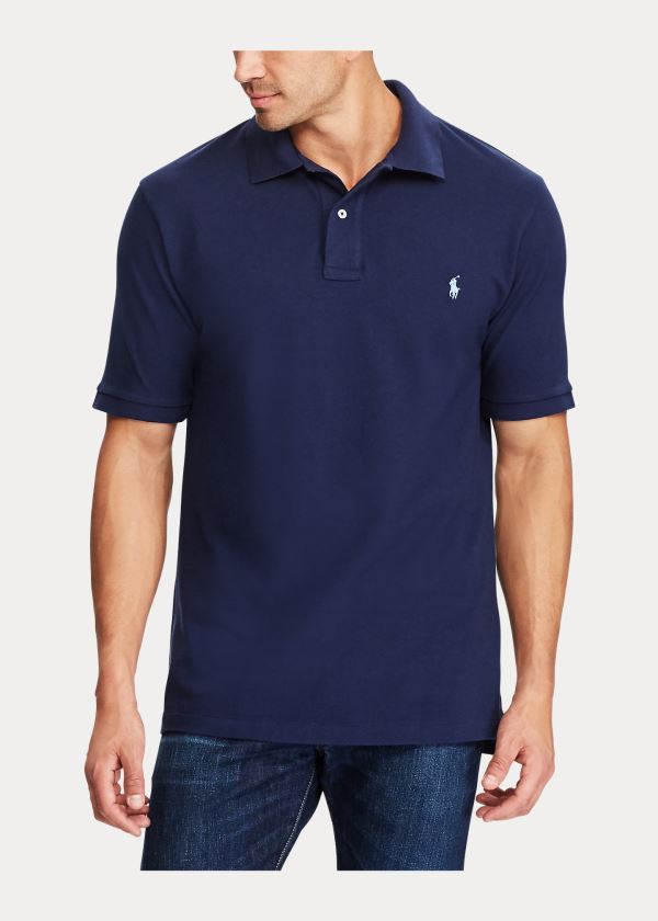 Ralph Lauren Classic Fit Mesh Polo Shirt Tmavě Blankyt | KRMNqGKO