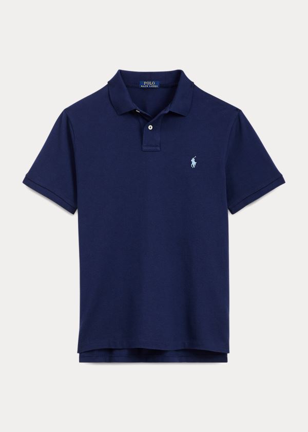 Ralph Lauren Classic Fit Mesh Polo Shirt Tmavě Blankyt | KRMNqGKO