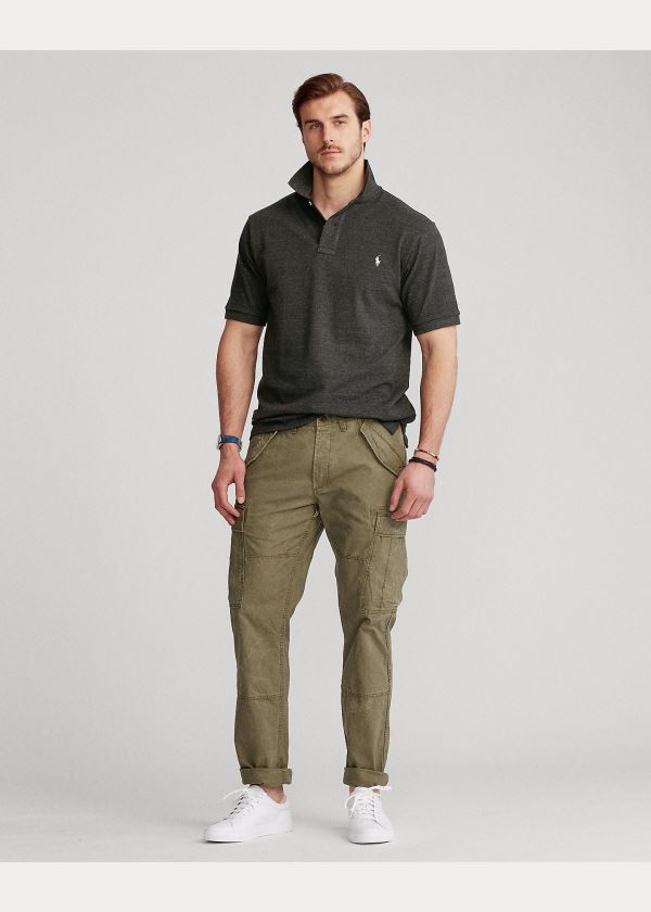 Ralph Lauren Classic Fit Mesh Polo Shirt Tmavě Šedé | KphJfzmq