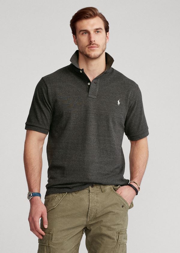 Ralph Lauren Classic Fit Mesh Polo Shirt Tmavě Šedé | KphJfzmq