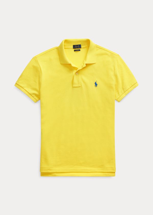 Ralph Lauren Classic Fit Mesh Polo Shirt Citrón | X4HQgheI