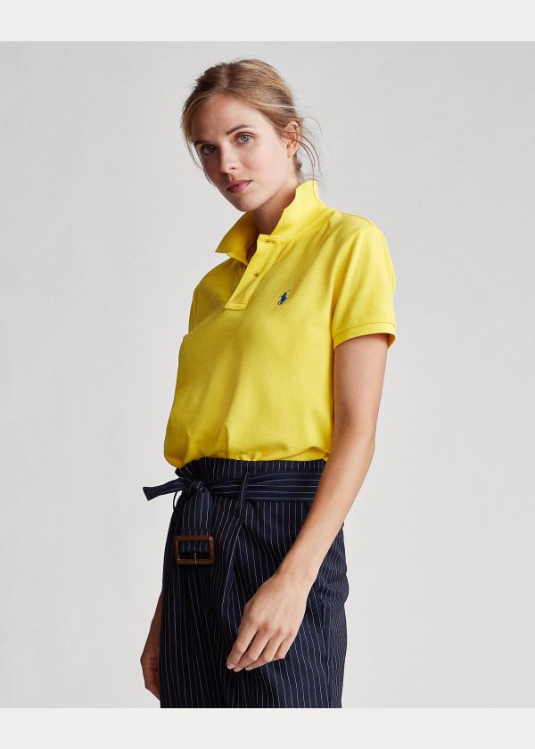 Ralph Lauren Classic Fit Mesh Polo Shirt Citrón | X4HQgheI