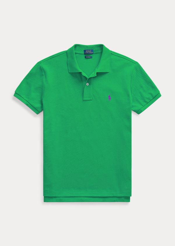 Ralph Lauren Classic Fit Mesh Polo Shirt Zelene | ukAJoXb7