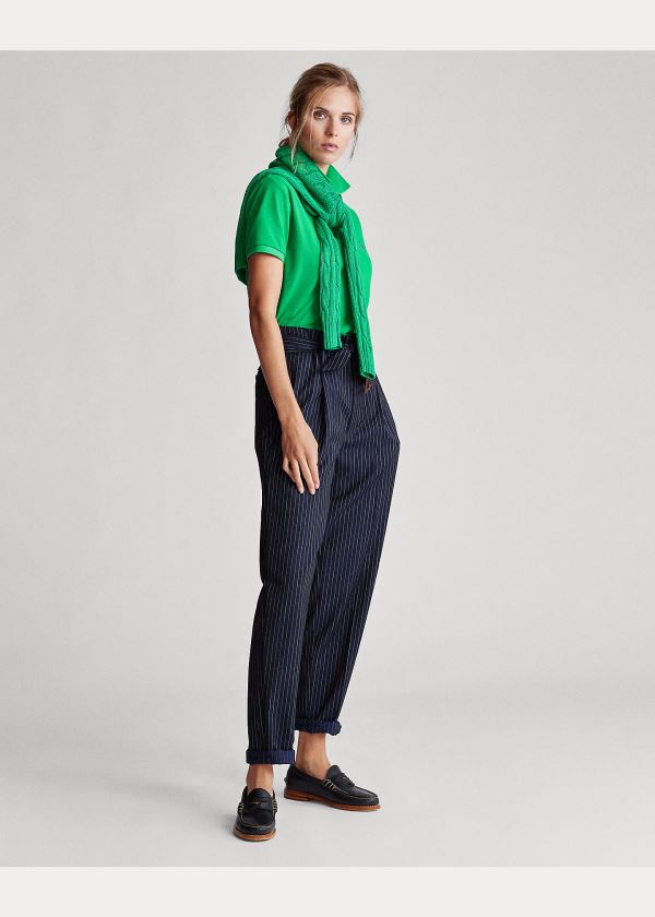 Ralph Lauren Classic Fit Mesh Polo Shirt Zelene | ukAJoXb7