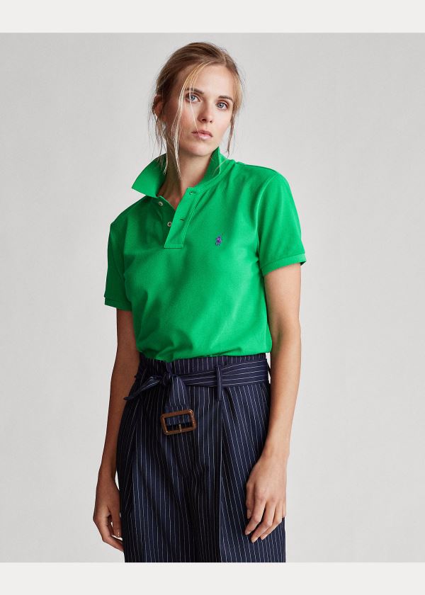 Ralph Lauren Classic Fit Mesh Polo Shirt Zelene | ukAJoXb7