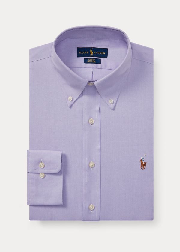 Ralph Lauren Classic Fit Oxford Shirt Světle Fialové Bílé | xTtfeUh3