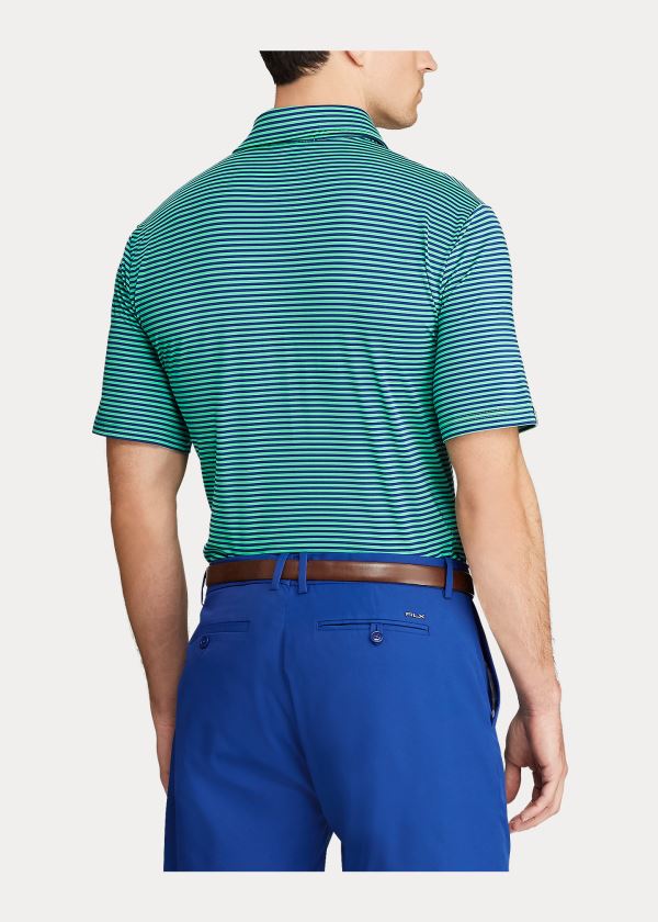 Ralph Lauren Classic Fit Performance Polo Zelene Proužek | AtXl6BpV