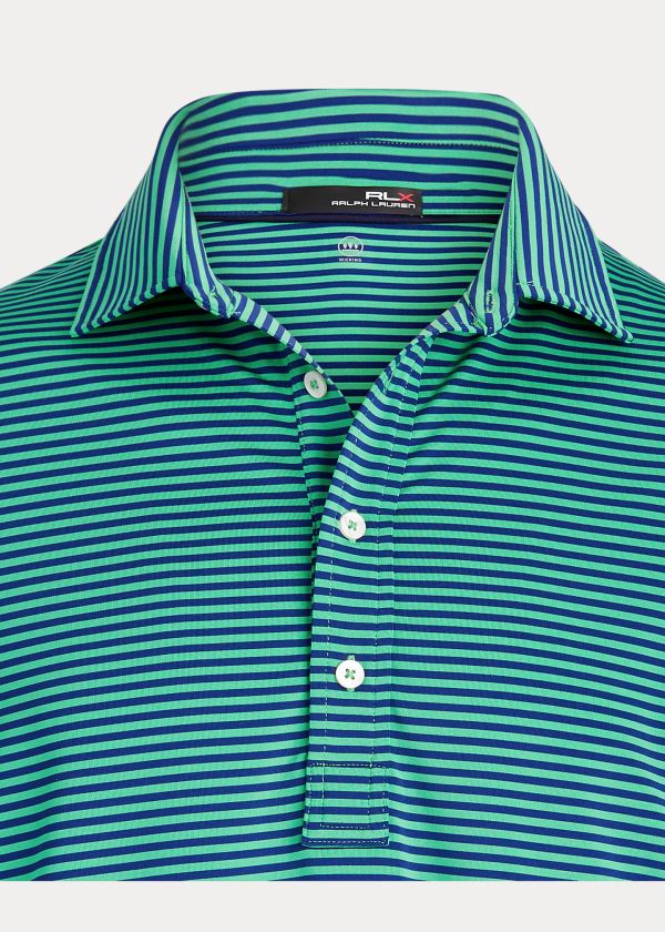 Ralph Lauren Classic Fit Performance Polo Zelene Proužek | AtXl6BpV