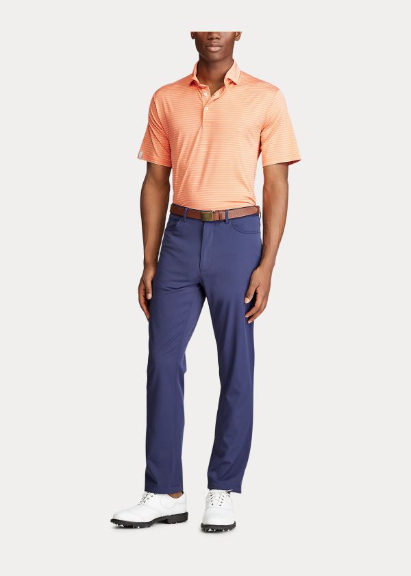 Ralph Lauren Classic Fit Performance Polo Oranžové Bílé | NnQTnnmI