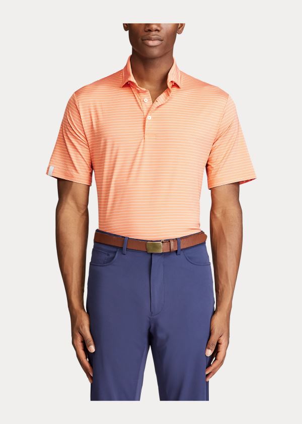 Ralph Lauren Classic Fit Performance Polo Oranžové Bílé | NnQTnnmI