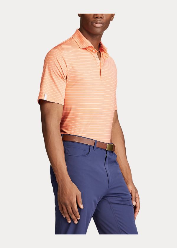Ralph Lauren Classic Fit Performance Polo Oranžové Bílé | NnQTnnmI