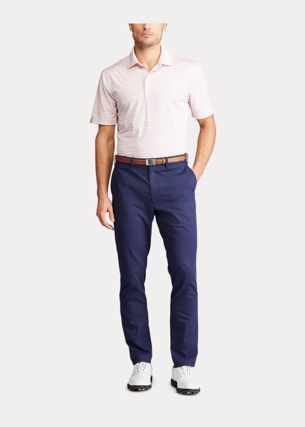 Ralph Lauren Classic Fit Performance Polo Světle Růžové Bílé | WDVmtMqd