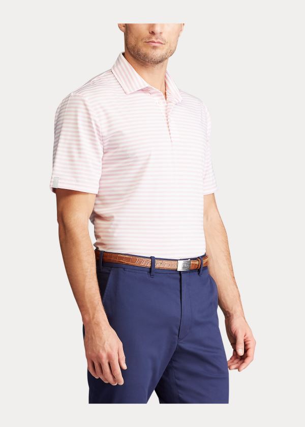 Ralph Lauren Classic Fit Performance Polo Světle Růžové Bílé | WDVmtMqd