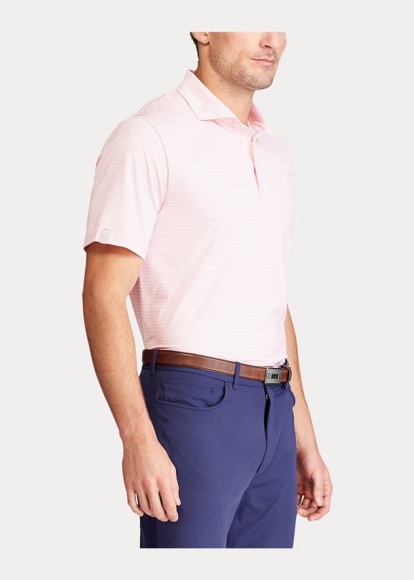 Ralph Lauren Classic Fit Performance Polo Světle Růžové Bílé | gbozAj0k