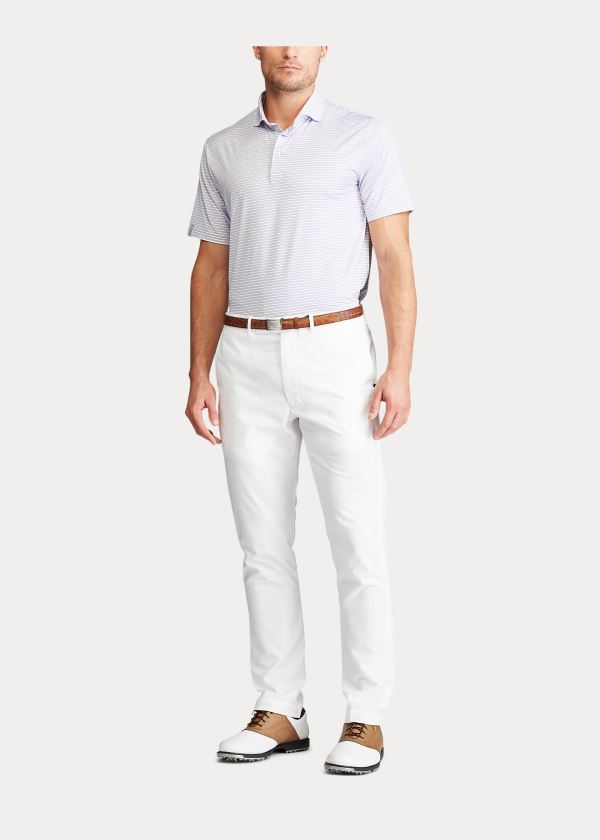 Ralph Lauren Classic Fit Performance Polo Bílé Světle Fialové | jigxxXnO