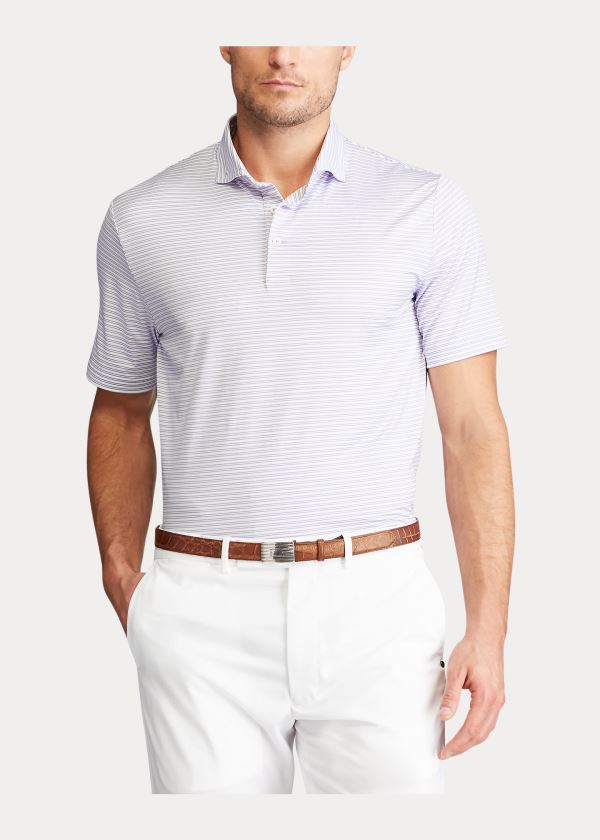 Ralph Lauren Classic Fit Performance Polo Bílé Světle Fialové | jigxxXnO