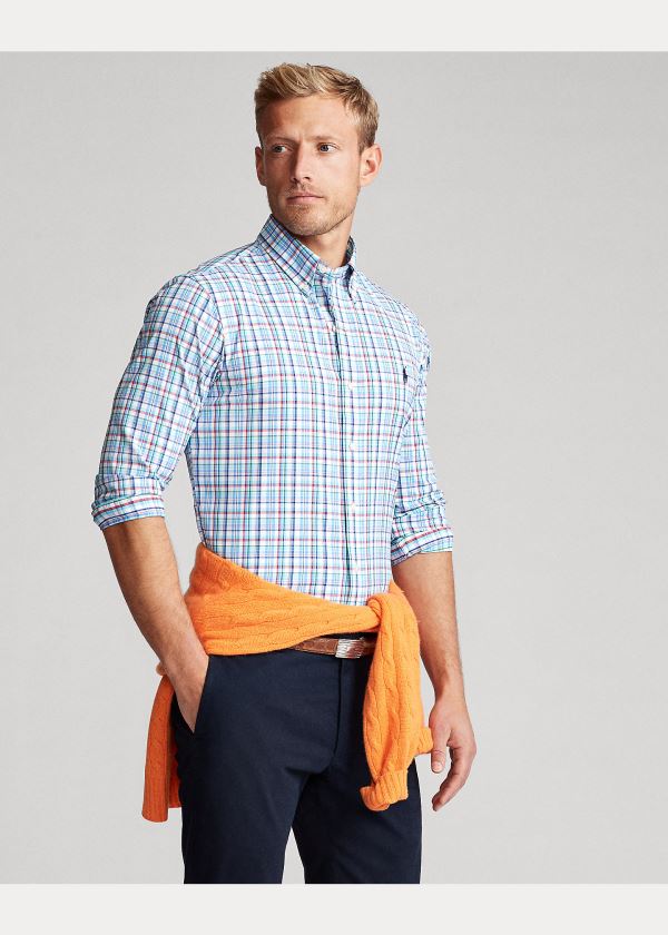 Ralph Lauren Classic Fit Performance Shirt Blankyt Červené Viacfarebný | B3s59LEe