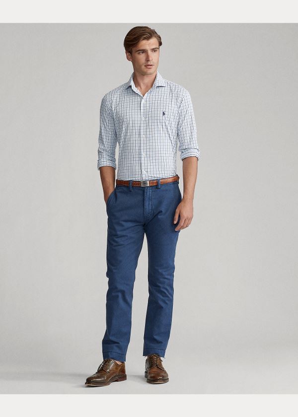 Ralph Lauren Classic Fit Performance Shirt Bílé Světle Blankyt | iRQlMdGW
