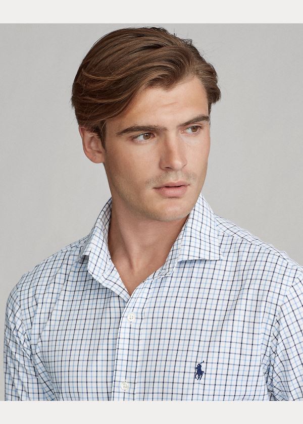 Ralph Lauren Classic Fit Performance Shirt Bílé Světle Blankyt | iRQlMdGW