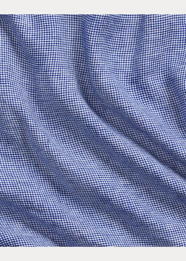 Ralph Lauren Classic Fit Plaid Linen Shirt Tmavě Blankyt Bílé Viacfarebný | GrrVtA8i