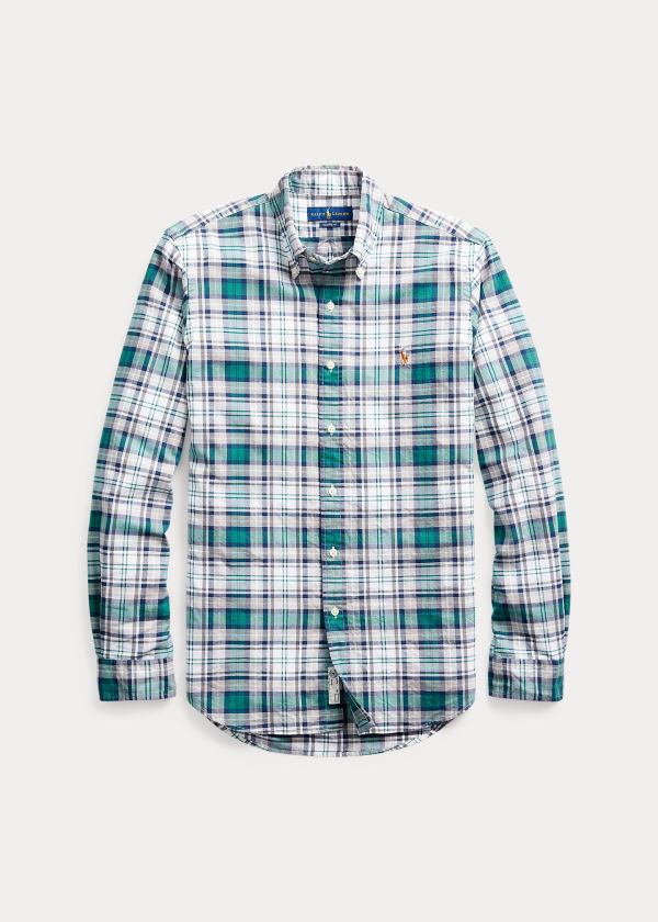 Ralph Lauren Classic Fit Plaid Oxford Shirt Šedé Zelene Viacfarebný | VOaPjyAR