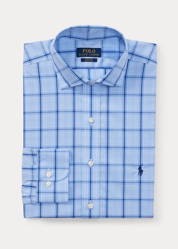 Ralph Lauren Classic Fit Plaid Poplin Shirt Blankyt Tmavě Blankyt Viacfarebný | 2nbwWnez