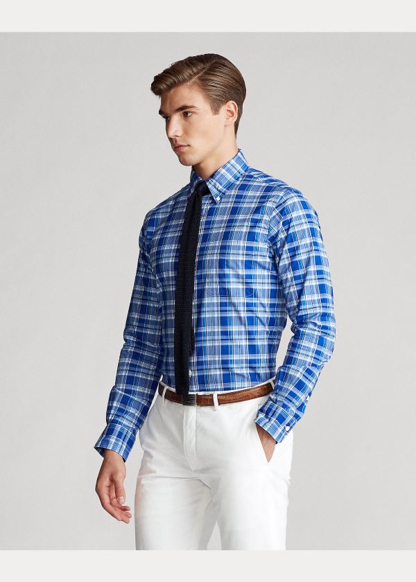 Ralph Lauren Classic Fit Plaid Poplin Shirt Blankyt Bílé Viacfarebný | VkIMy3cl