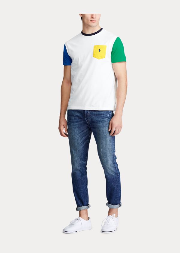 Ralph Lauren Classic Fit Pocket T-Shirt Bílé Viacfarebný | AD2M9OsH