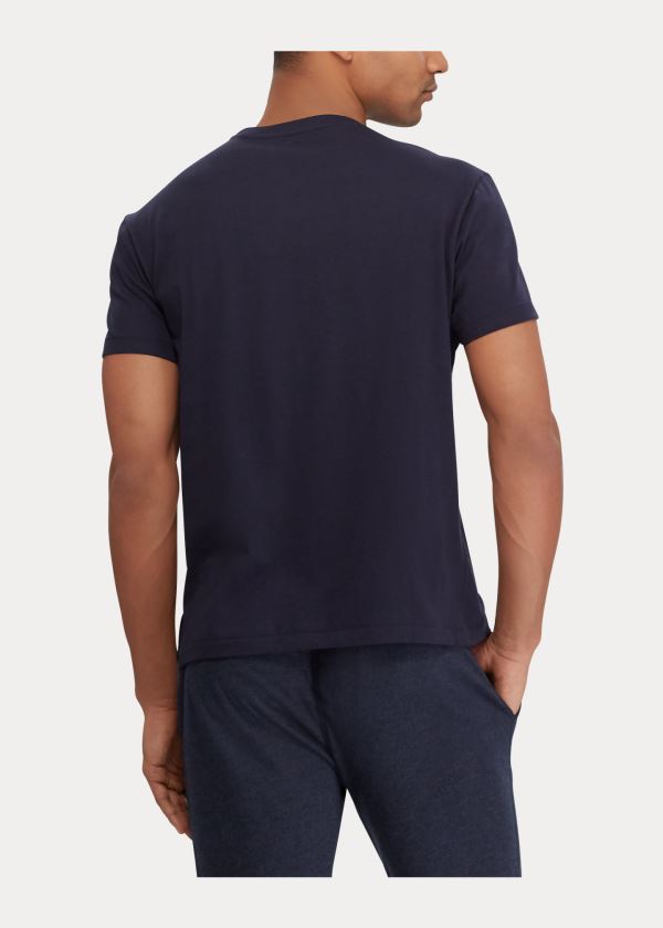 Ralph Lauren Classic Fit Pocket T-Shirt Tmavě Blankyt | It5dedwl